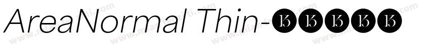 AreaNormal Thin字体转换